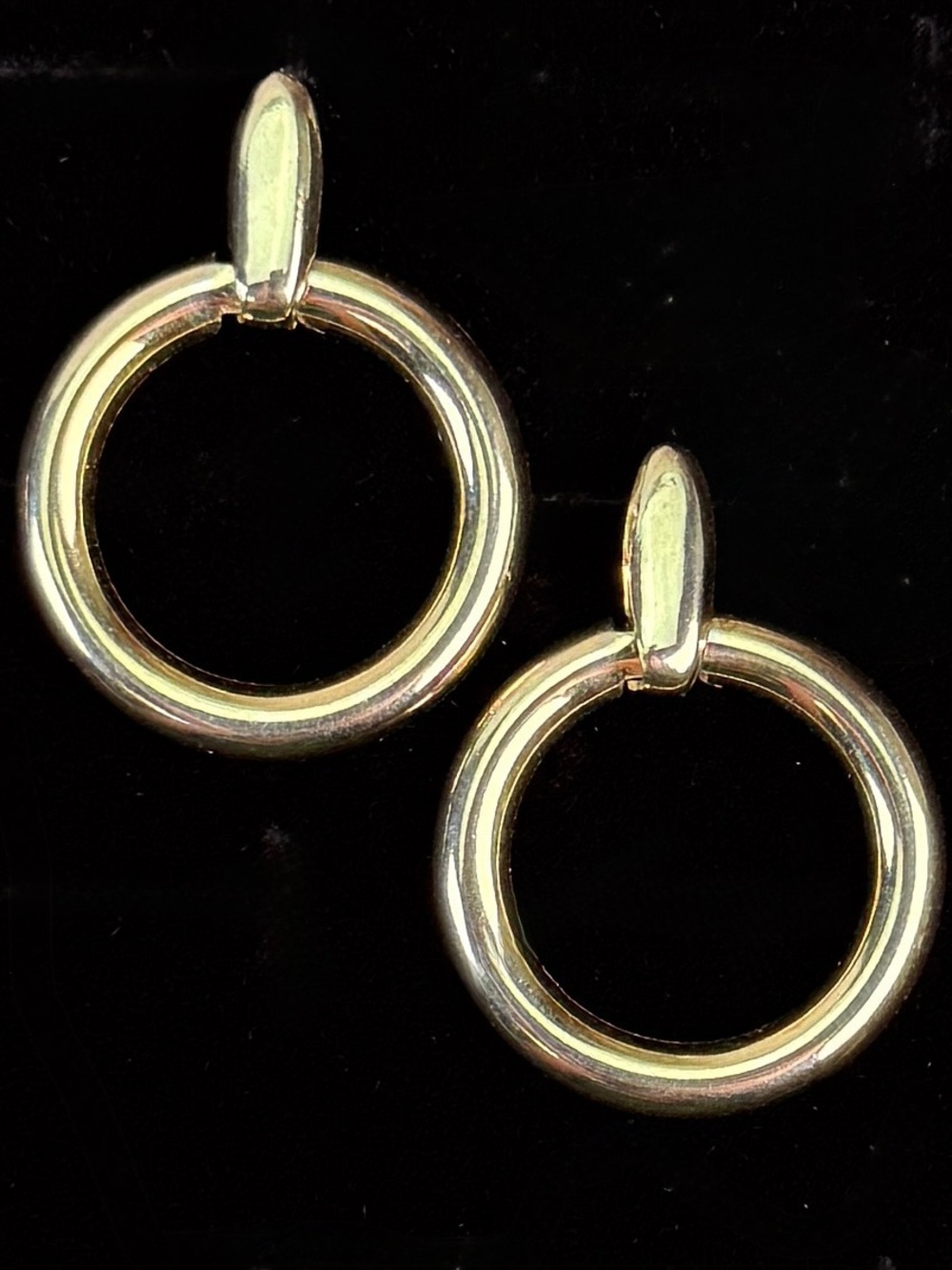 Vintage Aged Goldtone Lightweight Pierced Earrings